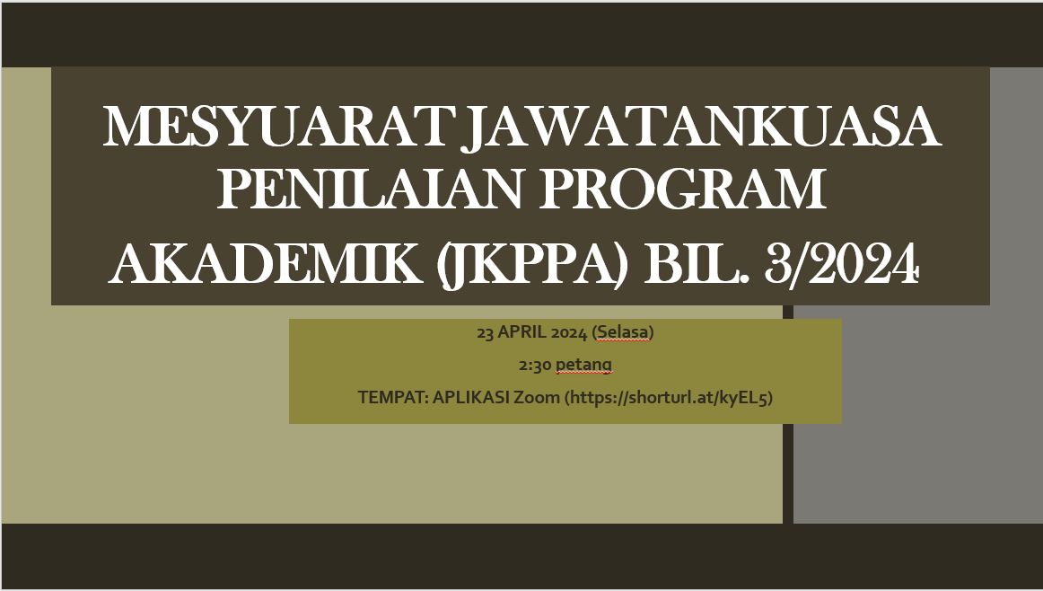 MESYUARAT JAWATANKUASA PENILAIAN PROGRAM AKADEMIK (JKPPA) Bil.3/2024